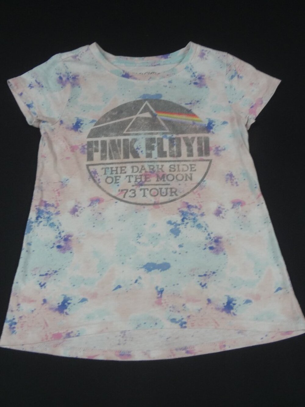 PINK FLOYD DARK SIDE OF THE MOON PASTEL GIRLS YOUTH SIZE 7/8 T-SHIRT L610